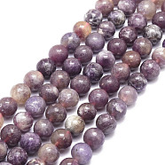 Natural Cherry Blossom Tourmaline Beads Strands, Round, 10~10.5mm, Hole: 1mm, about 37pcs/strand, 14.96''(38cm)(G-M392-01A)