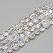 Natural Quartz Crystal Beads Strands, Oval, 8~15x7~12x4~12mm, Hole: 1mm, about 30~45pcs/strand, 15.7 inch(G-R445-8x10-08)