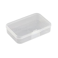 Polypropylene Plastic Bead Storage Containers, Rectangle, Clear, 8.8x6x2.1cm(CON-E015-13)