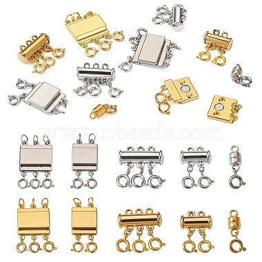 Platinum & Golden Mixed Shapes Alloy Magnetic Clasps