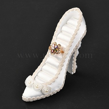 Flannelette & Resin High-Heeled Shoes Jewelry Displays Stand(ODIS-A010-08)-2