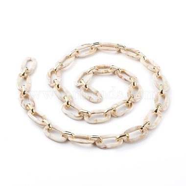 Floral White Acrylic Cable Chains Chain