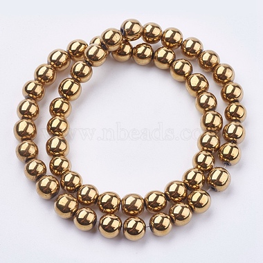 Non-Magnetic Synthetic Hematite Beads Strands(X-G-S096-8mm-2)-2