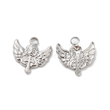 Stainless Steel Color Angel & Fairy 304 Stainless Steel Pendants