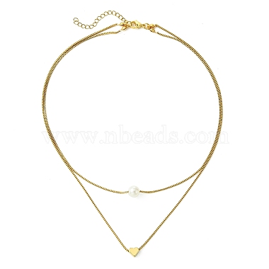 Brass Double Layer Necklace(NJEW-JN04918)-4