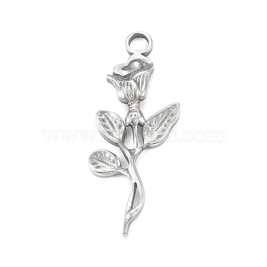 Stainless Steel Color Flower 304 Stainless Steel Pendants