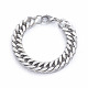 Tarnish Resistant Men's 304 Stainless Steel Diamond Cut Cuban Link Chain Bracelets(X-BJEW-L673-002A-P)-1