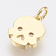 Brass Micro Pave Cubic Zirconia Charms(ZIRC-F083-012G-RS)-2