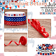 AHADERMAKER 3 Rolls 3 Colors Independence Day Theme Polyester Grosgrain Ribbon(OCOR-GA0001-58)-3