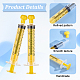 18Pcs 6 Colors Plastic Disposable Measurement Syringe with Cap(AJEW-OC0004-52A)-4