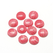 Synthetic Rhodochrosite Cabochons, Dyed, Half Round/Dome, 12x5mm(G-R416-12mm-17)