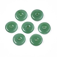 Imitation Jade Glass Beads, Peace Buckle, Sea Green, 10x3mm, Hole: 1.5x1.6mm(GLAA-S054-34A-A01)