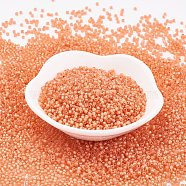 TOHO Japanese Seed Beads, Round, 11/0 , (2112) Silver Lined Milky Grapefruit, 2x1.5mm, Hole: 0.5mm, about 42000pcs/pound(SEED-F002-2mm-2112)