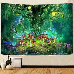 Mushroom Polyester Wall Tapestry, Rectangle Trippy Tapestry for Wall Bedroom Living Room, Fairy Pattern, 1300x1500mm(MUSH-PW0001-102C)