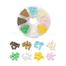 8000Pcs 8 Colors Handmade Polymer Clay Sprinkle Beads, Fake Food Craft, No Hole, Column, Mixed Color, 2~6x1.5mm, 1000pcs/color(CLAY-YW0001-13B)