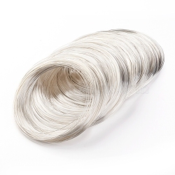 Memory Wire,for Bracelet Making,Carbon Steel,Silver Color,11.5cm,Wire : 0.6mm,100 circles/set(X-MW11.5CM-S)