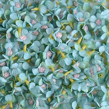 Silk Artificial Flower, for DIY Wedding Party Garland Decoration, Dark Turquoise, 23x23x16mm