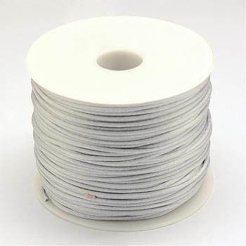 Nylon Thread, Rattail Satin Cord, Light Grey, 1.5mm, about 49.21 yards(45m)/roll