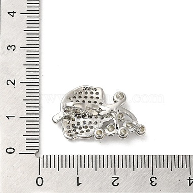 Rack Plating Brass Micro Pave Clear Cubic Zirconia Twister Clasps(KK-F863-03P)-3