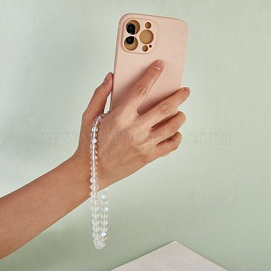 Round Synthetic Moonstone Beaded Mobile Straps(HJEW-SW00042-01)-5