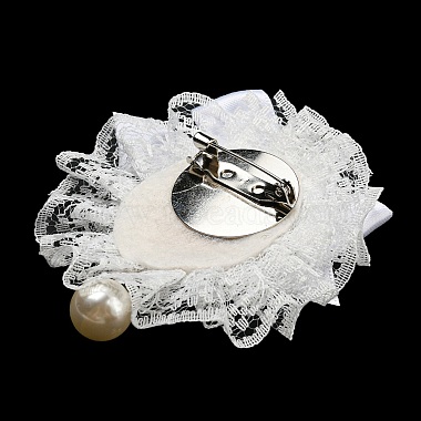 Romantic Classic Polyester Lace Bowknot Brooch for Women(JEWB-B011-02C)-2