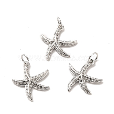 Platinum Starfish Brass Pendants