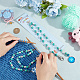 Acrylic Pendant Knitting Row Counter Chains with Random Glass Cabochon(HJEW-AB00467)-3