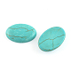 Craft Findings Dyed Synthetic Turquoise Gemstone Flat Back Cabochons(TURQ-S276-8x10mm-01)-1
