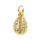 Brass Micro Pave Clear Cubic Zirconia Egg Charms(ZIRC-F132-52G)-1
