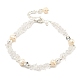 Bracelets en perles de cristal de roche en cristal de quartz naturel(BJEW-M315-02P)-1