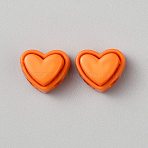 Nylon Spring Cord Locks, Survival Bracelet Clasps, Heart, Dark Orange, 17x20x15mm, Hole: 5x4mm(FIND-WH0111-774F)