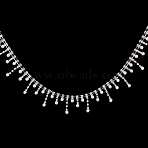 1Pc Tassel Rhinestone Cup Chains, Alloy Strass Chains, for Jewelry Garnet Making, 38mm, 1yard/pc(DIY-AN0001-25)