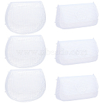 6Pcs 2 Styles PE Canvas Sheets, Bucket Bag Template, for Yarn Crafting, Knit and Crochet Projects, White, 338~423x228~356x1.5mm, 3pcs/style(DIY-CY0004-01)