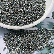 MIYUKI Delica Beads, Cylinder, Japanese Seed Beads, 11/0, (DB2203) Vitrail Matte, 1.3x1.6mm, Hole: 0.8mm, about 10000pcs/bag, 50g/bag(SEED-X0054-DB2203)