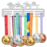 Sports Theme Iron Medal Hanger Holder Display Wall Rack, with Screws, Equestrian Pattern, 150x400mm(ODIS-WH0021-475)