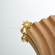 DIY fashionable stainless steel ring with non fading color, female niche high-end light luxury tagram style(TZ8637-7)