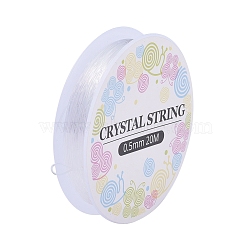 Elastic Crystal Thread, Stretchy String Bead Cord, for Beaded Jewelry Making, Clear, 0.5mm, about 20m/roll(EW-S003-0.5mm-01)