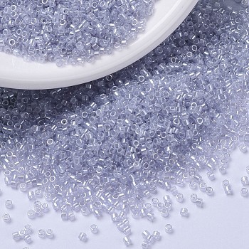 MIYUKI Delica Beads, Cylinder, Japanese Seed Beads, 11/0, (DB1476) Transparent Pale Amethyst Luster, 1.3x1.6mm, Hole: 0.8mm, about 10000pcs/bag, 50g/bag