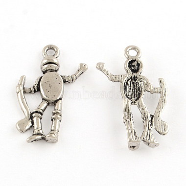 Antique Silver Playing Items Alloy Pendants