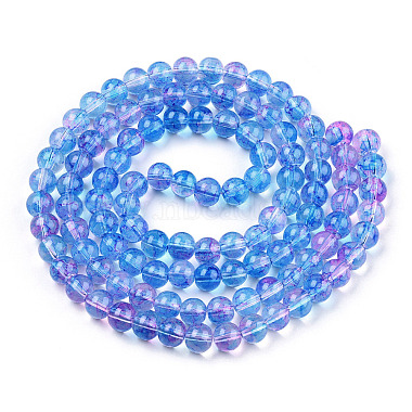 Chapelets de perles en verre peint(DGLA-Q023-8mm-DB72-01)-2