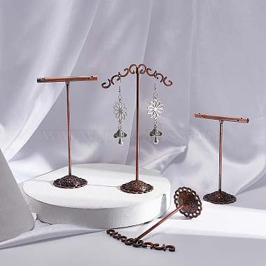 2 Sets 2 Style Iron Earring Display Stand(EDIS-FG0001-40)-5