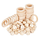 Faceted Nugget Natural Wooden Beads(WOOD-PH0009-24)-1