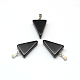 Triangle naturel pendentifs en pierre noire(X-G-Q356-07)-2