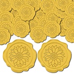 100Pcs Adhesive Wax Seal Stickers, Envelope Seal Decoration, For Craft Scrapbook DIY Gift, Flower, 30mm(DIY-CP0011-01E)