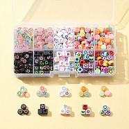 511Pcs 10 Style Transparent & Opaque Mixed Color Acrylic Beads, Cube & Flat Round with Star & Moon & Heart & Flower, Mixed Color, 6~7x6~7x4~6mm, Hole: 1.5~3.5mm(MACR-FS0001-34)