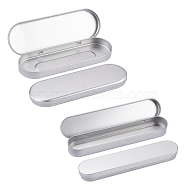 ELITE 4Pcs 2 Styles Tinplate Box, Bead Storage Containers, Storage Box, Rectangle, Platinum, 2pcs/style(CON-PH0002-31)