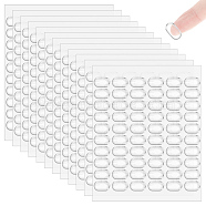 60Pcs Transparent Acrylic Double-sided Adhesive Stickers, Oval, 11x85x0.8mm, Oval: 8x13mm(FIND-WH0290-41A)