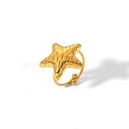 Fashion Star Cuff Ring, Stainless Steel Jewelry for Women, Golden(BT2572-3)