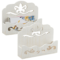 Wood Name Card Holder, Business Card Holder, WhiteSmoke, 134.5x34.5x105mm(ODIS-WH0038-114A)