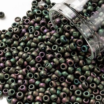 TOHO Round Seed Beads, Japanese Seed Beads, (708) Matte Color Cassiopeia, 8/0, 3mm, Hole: 1mm, about 222pcs/bottle, 10g/bottle